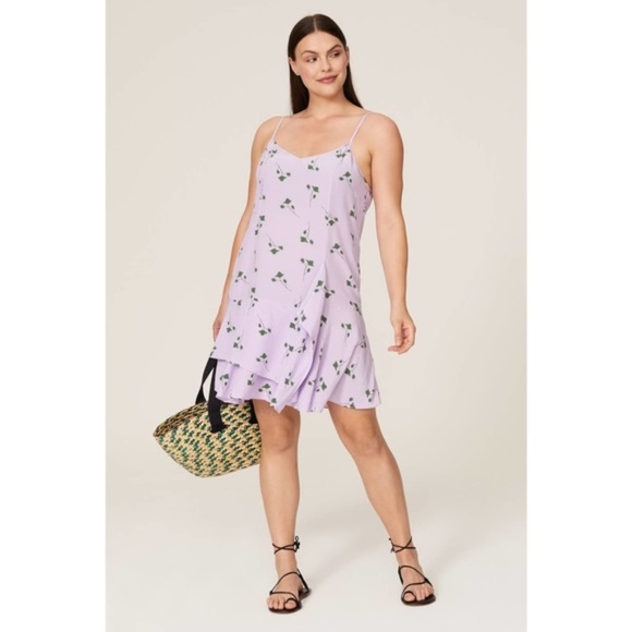 Thakoon Collective Purple/ Lavender Floral Slip dress Size 4 RETAIL $295 - Picture 8 of 12